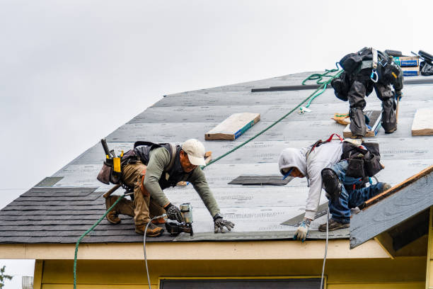 Professional Gutter Installation technician working in Persia, IA